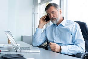 Man talking on his cell phone